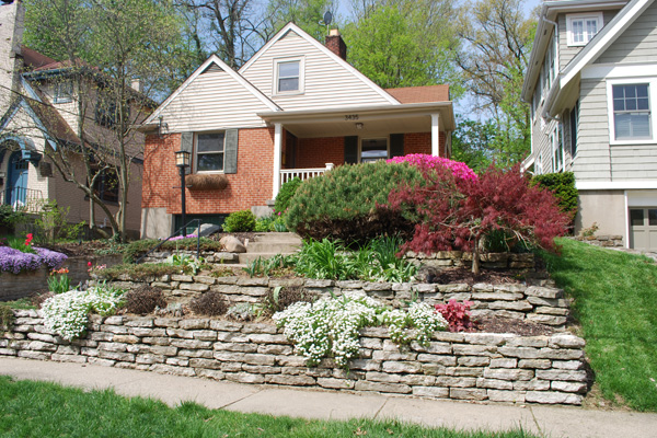 Gorgeous Landscaping Ideas Trees Lighting And Retaining Walls Terraced Front Yard With Flowers