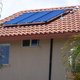 Solar water heater mounted on roof